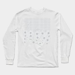 Daisy Grid Grey Long Sleeve T-Shirt